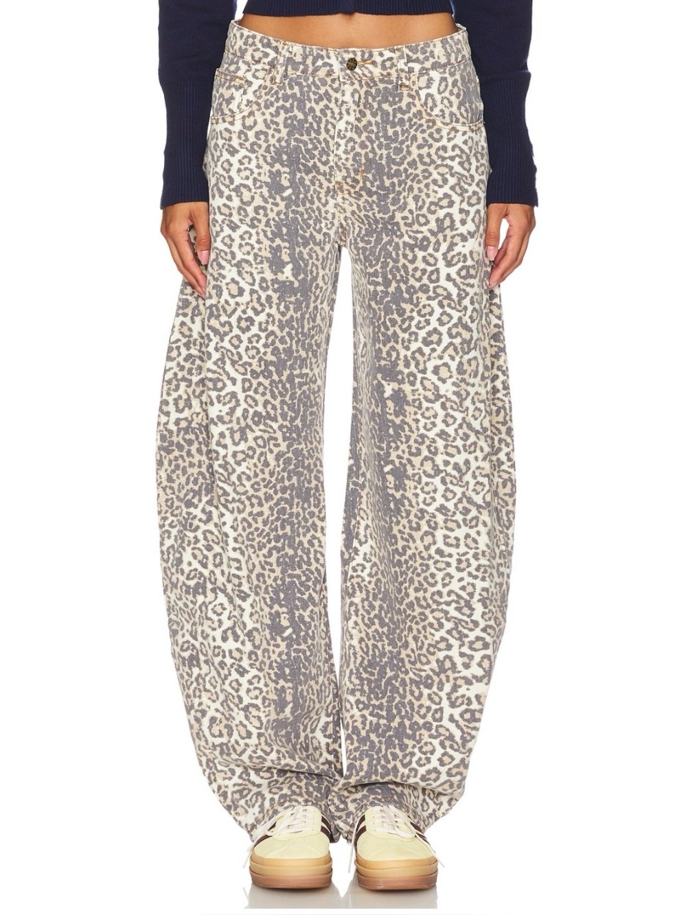 Lioness Horseshoe Jeans in Leopard Fade